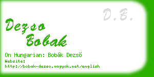 dezso bobak business card